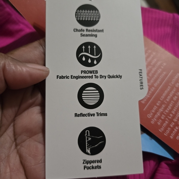 Spyder Active Pink Chafe Resistant Zip Pocket Leggings Size Small NWT - Picture 5 of 14